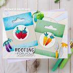 Waffle Flower A6 Piercing Elongated Ovals Dies 422505 rooting for you card