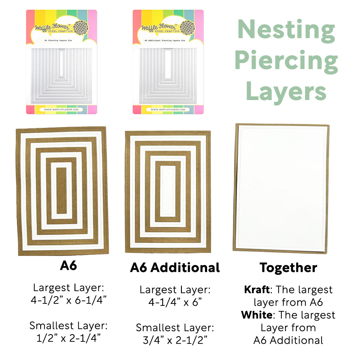 Waffle Flower A6 Piercing Layers Dies 421876 product image