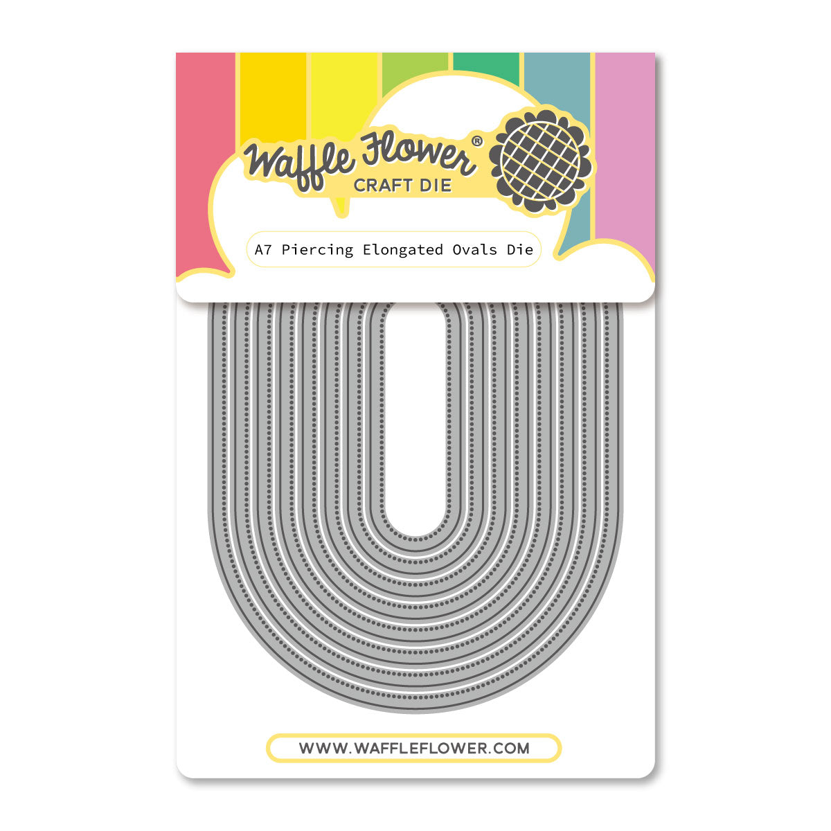 Waffle Flower A7 Piercing Elongated Ovals Dies 422506