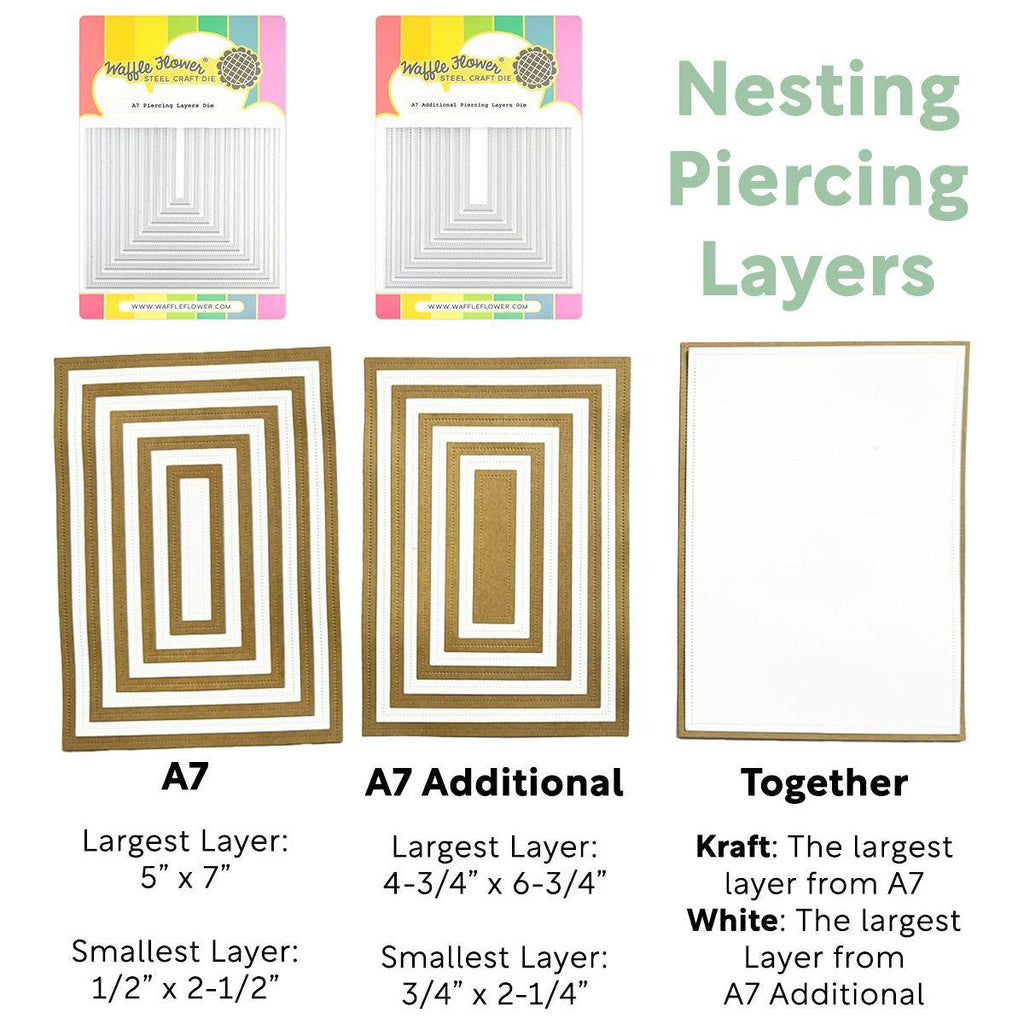 Waffle Flower A7 Piercing Layers and A7 Additional Piercing Layers Die Set product image