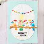 Waffle Flower A7 Piercing Sunburst Texture Die 422511 warm wishes card
