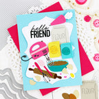 Waffle Flower A7 Piercing Texture Die 422428 hello friend