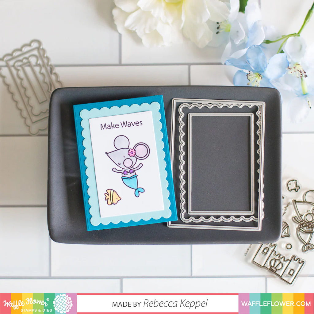 Waffle Flower ATC Layers Dies 310326 mermaid