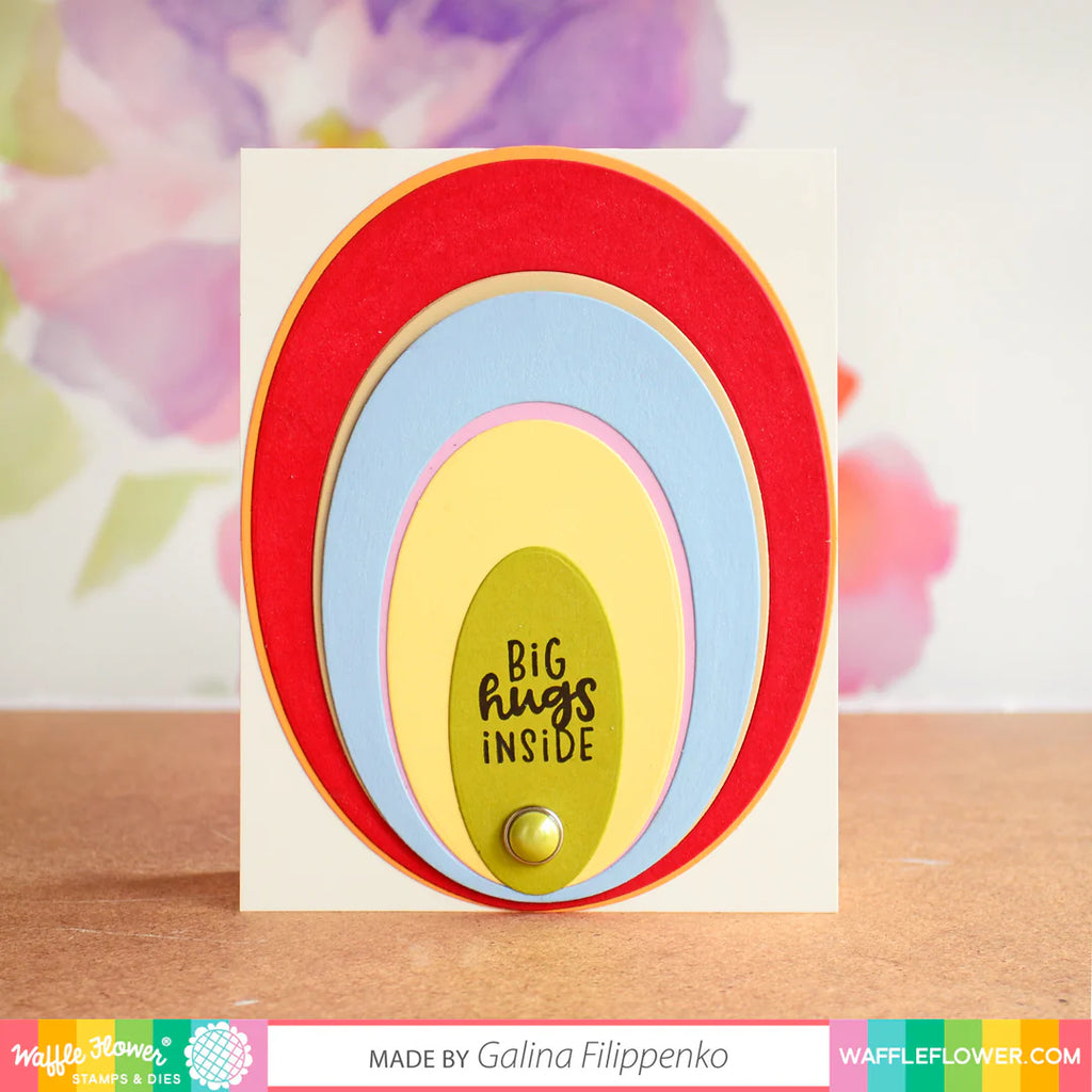 Waffle Flower Additional Oval Dies 310383 big hugs