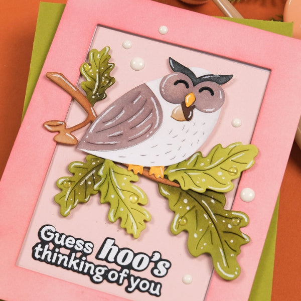Waffle Flower Autumn Branch Dies 422246 guess who card