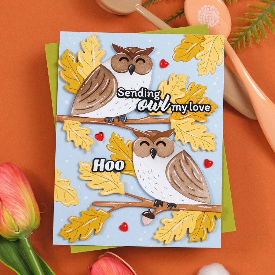 Waffle Flower Autumn Branch Dies 422246 sending my love card