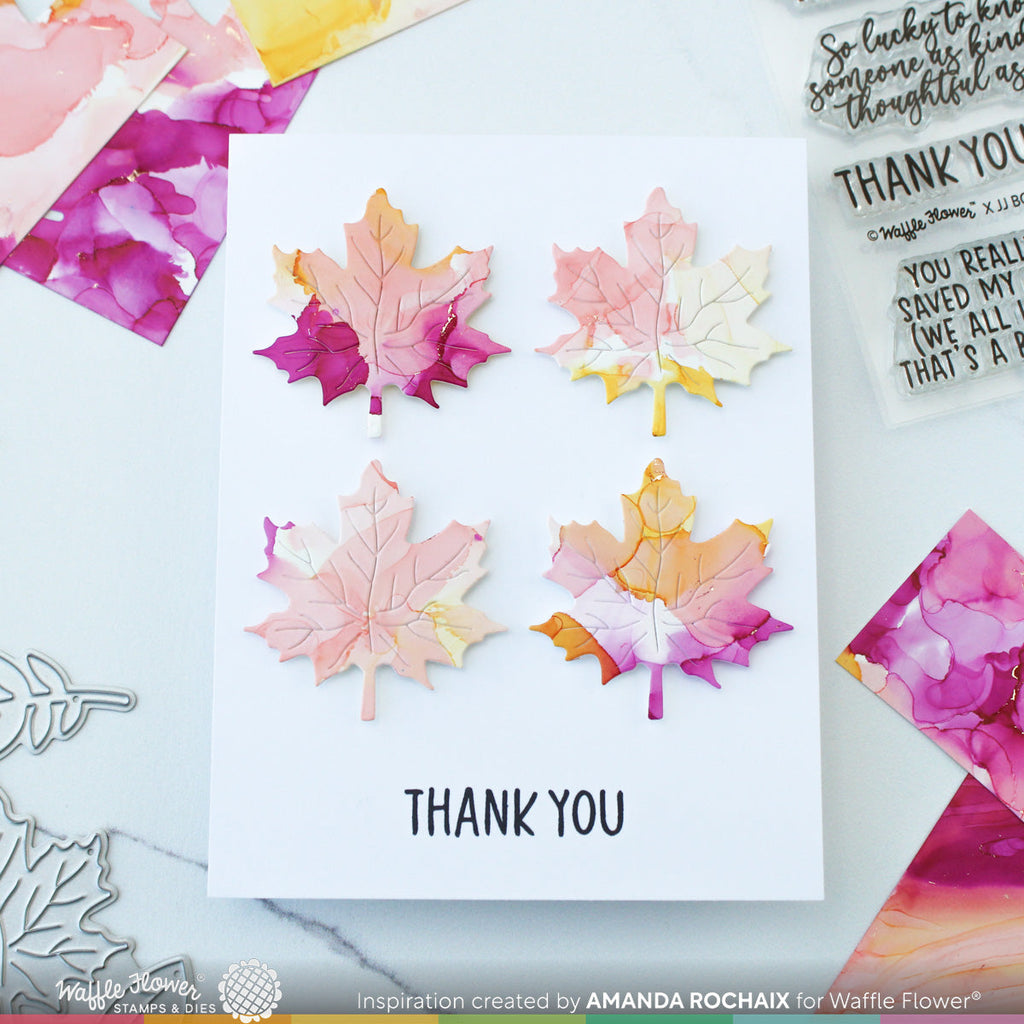 Waffle Flower Autumn Icons Die 421845 watercolor