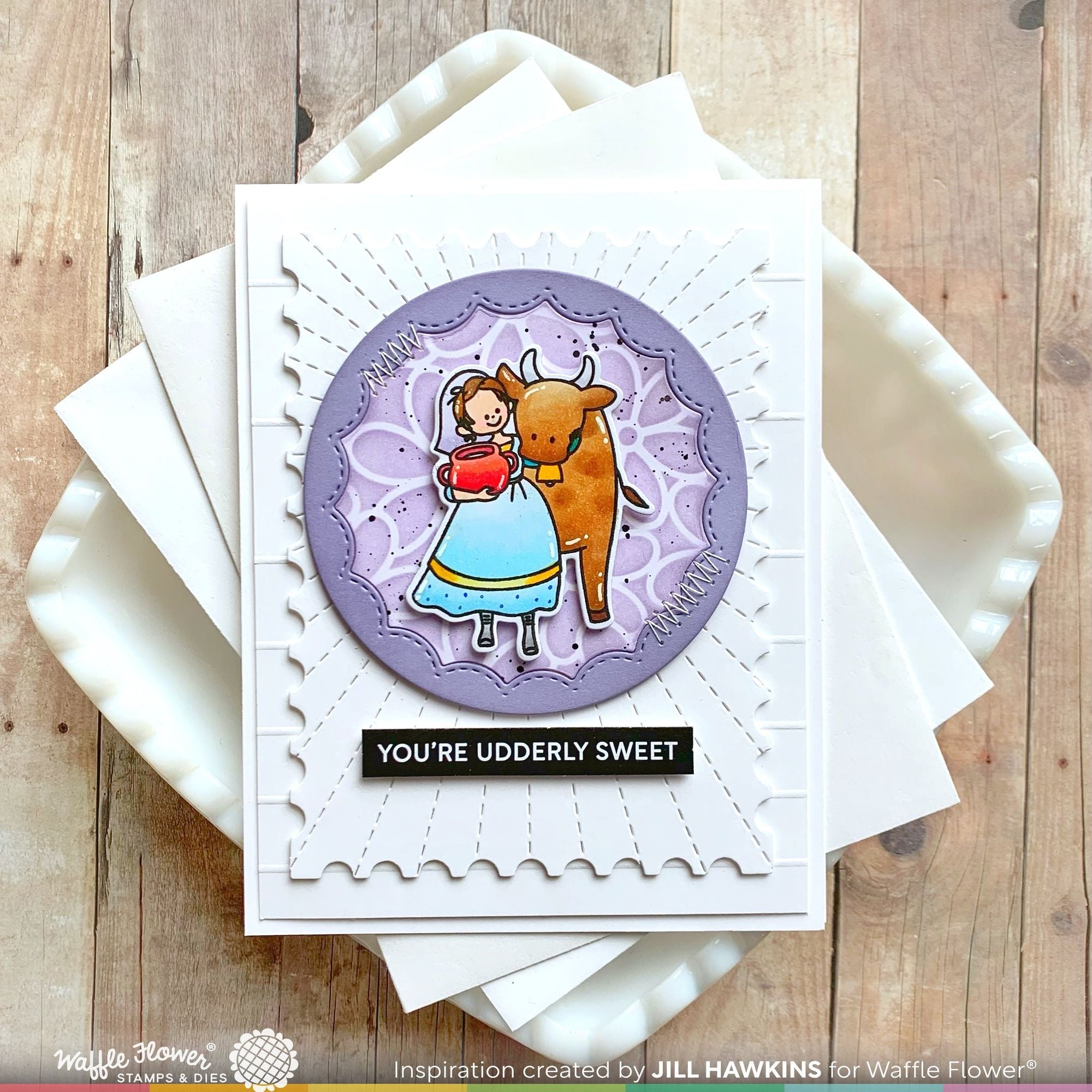 Waffle Flower BFF Clear Stamp and Die Set wfc1813 cow