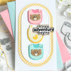Waffle Flower Baby Announcement Dies 422530 a new adventure card