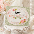 Waffle Flower Baby Announcement Dies 422530 hello little one card