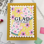 Waffle Flower Baked with Love Sentiments Clear Stamps 422261 pink flowers