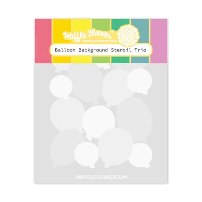 Waffle Flower Balloon Background Die and Stencil Trio Set image 2