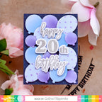 Waffle Flower Balloon Background Die and Stencil Trio Set purple