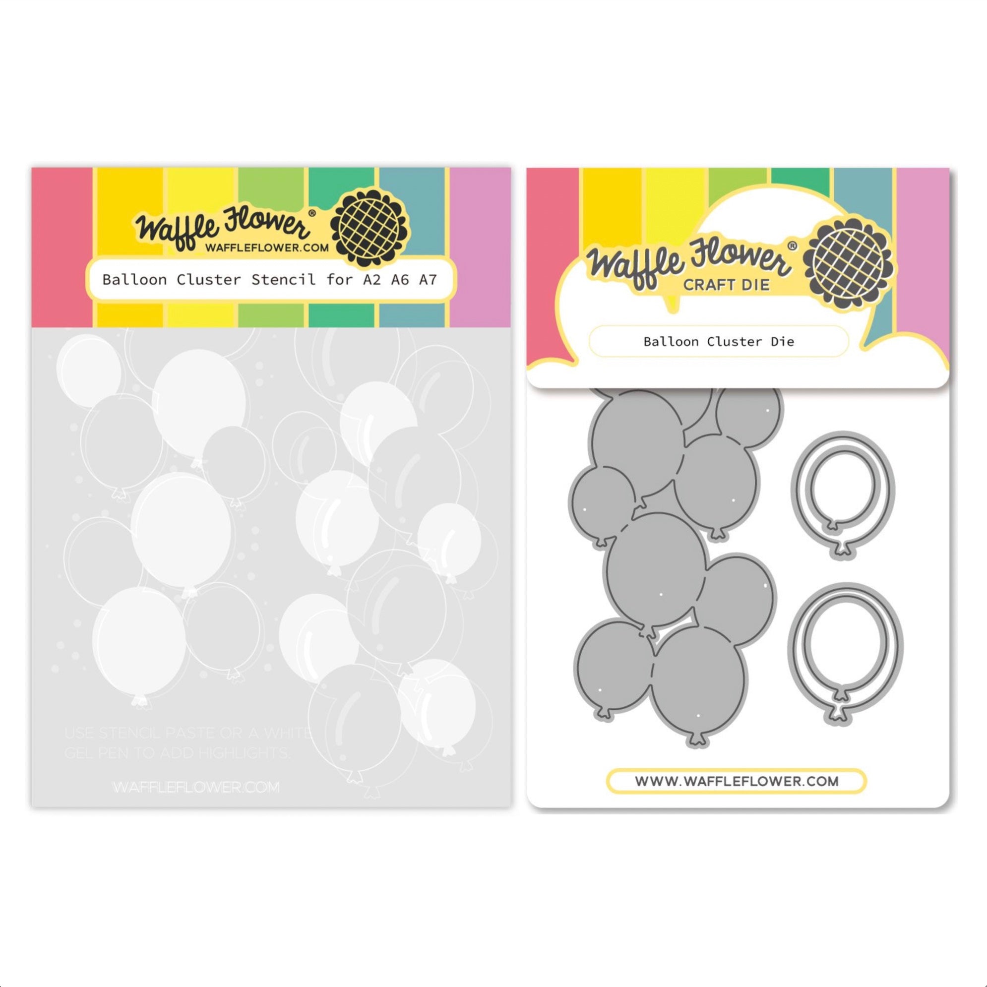 Waffle Flower Balloon Cluster Dies and Stencil Set