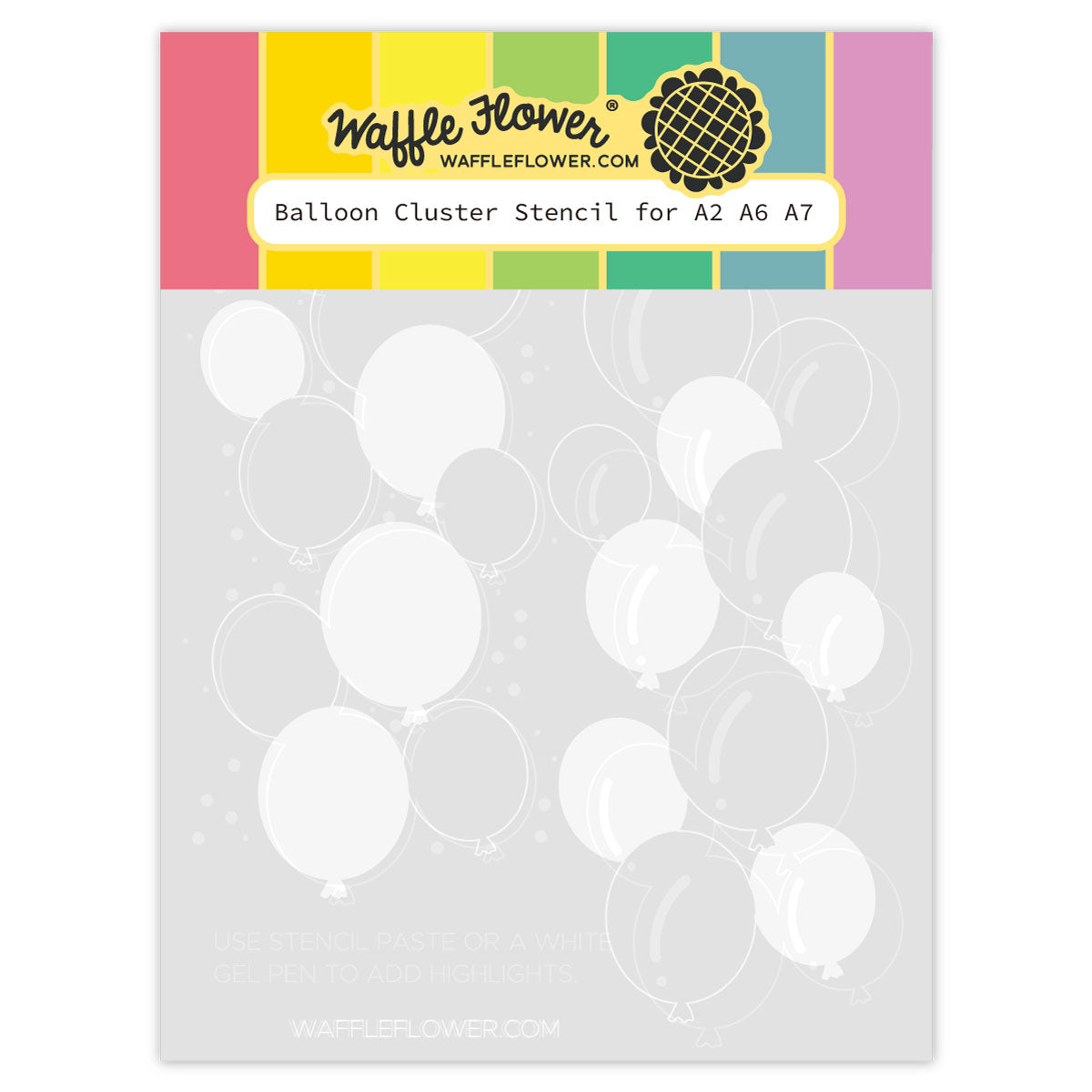 Waffle Flower Balloon Cluster Stencils 422569