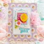 Waffle Flower Balloon Cluster Stencils 422569 celebrate you card