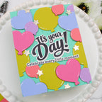 Waffle Flower Balloon Frame Dies 422573 celebrate card