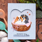 Waffle Flower Basketful Base Dies 422374 heart cut out