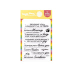 Waffle Flower Basketful Sentiments Clear Stamps 422371