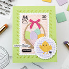Waffle Flower Basketful Sentiments Matching Dies 422372 easter postage stamp