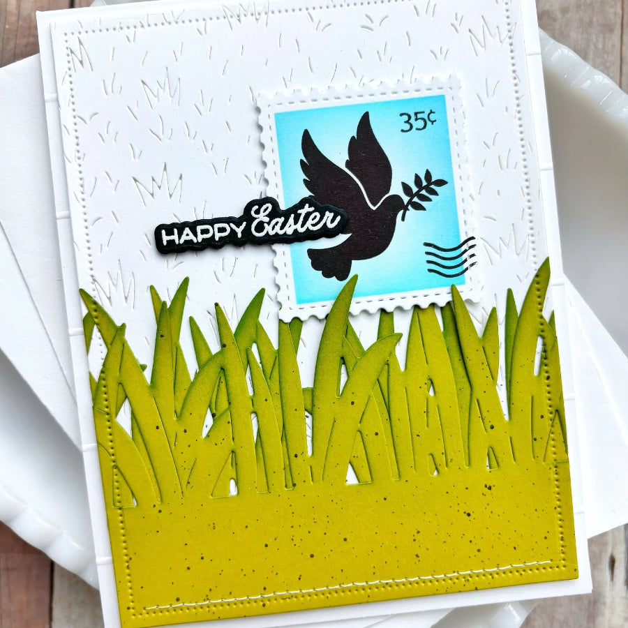Waffle Flower Basketful Sentiments Matching Dies 422372 happy easter