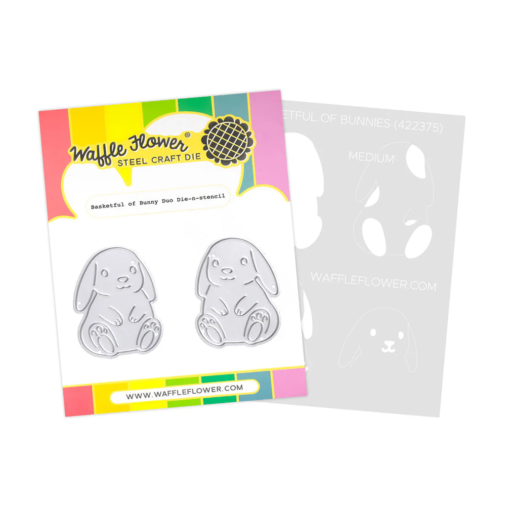 Waffle Flower Basketful of Bunny Duo Die-n-stencil 422375