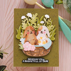 Waffle Flower Basketful of Bunny Duo Die-n-stencil 422375 lots of green