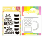 Waffle Flower Beach Tote Clear Stamp and Die Set wfc1717