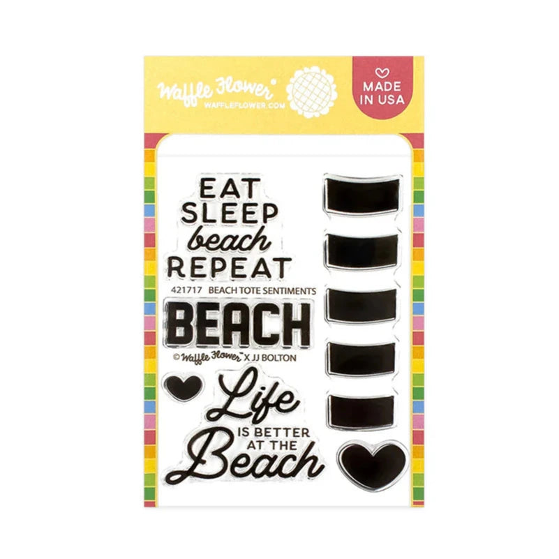 Waffle Flower Beach Tote Clear Stamp and Die Set wfc1717 product image 1