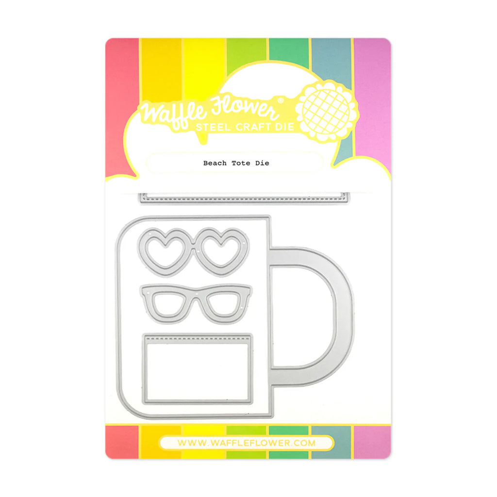 Waffle Flower Beach Tote Clear Stamp and Die Set wfc1717 product image 2