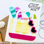 Waffle Flower Beach Tote Dies 421718 happy birthday