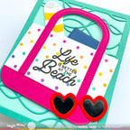 Waffle Flower Beach Tote Sentiments Clear Stamps 421717 sunglasses