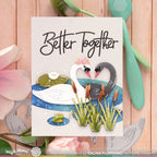 Waffle Flower Better Together Clear Stamp and Die Set swan