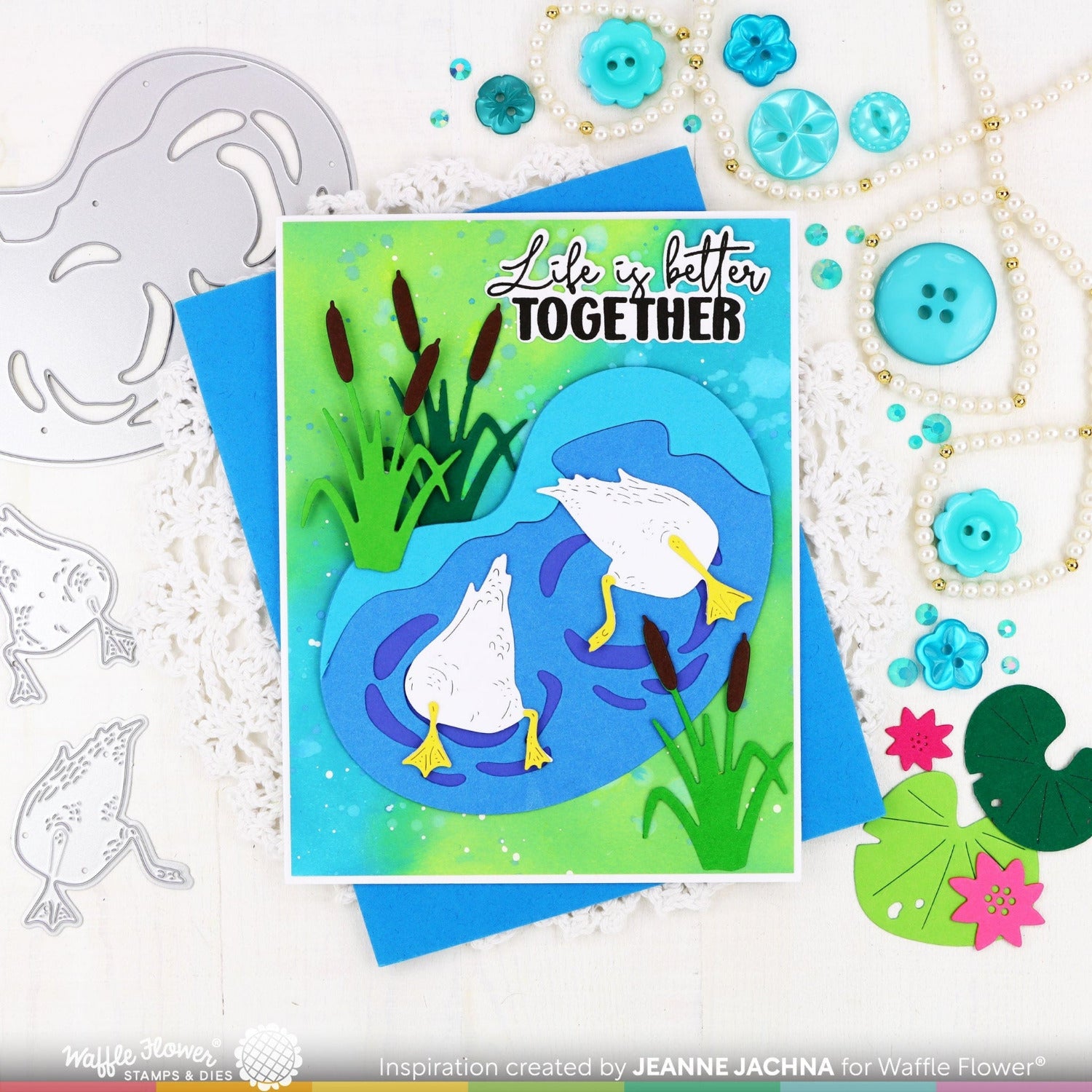 Waffle Flower Better Together Clear Stamps 421901 dive