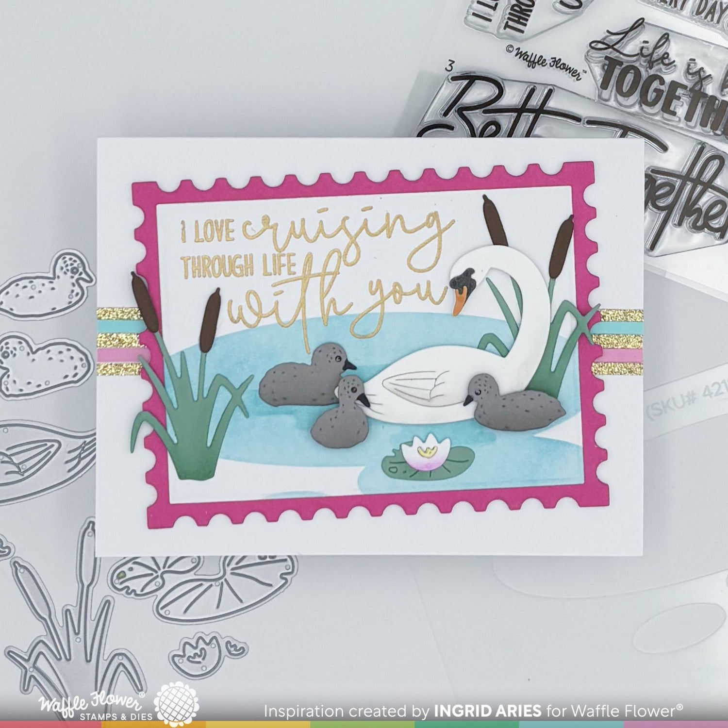 Waffle Flower Better Together Clear Stamps 421901 swan