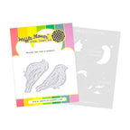 Waffle Flower Birdie Duo Die n stencil 422137
