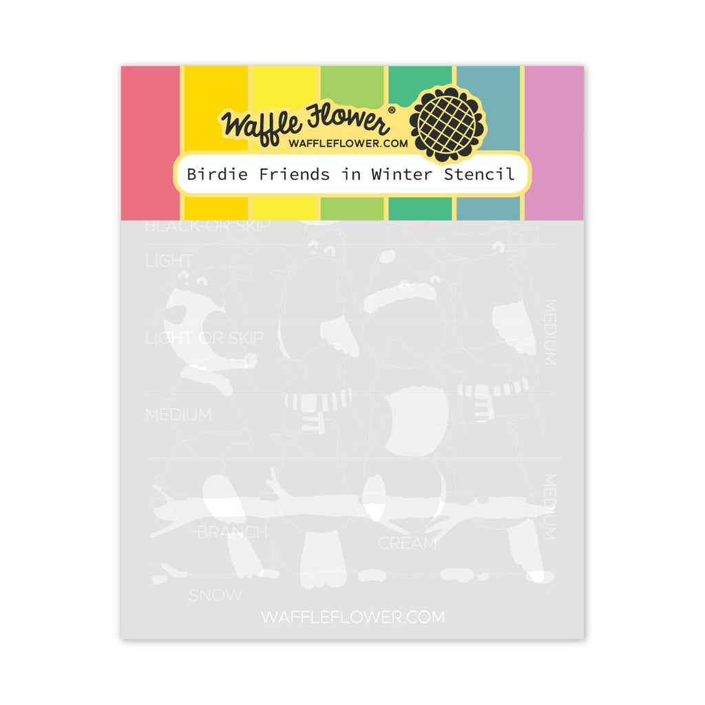 Waffle Flower Birdie Friends in Winter Die and Stencil Set product image 1
