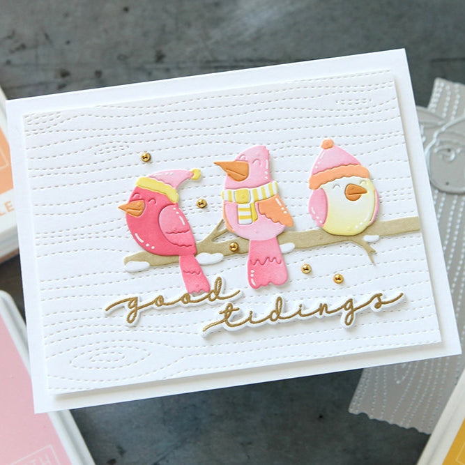 Waffle Flower Birdie Friends in Winter Die and Stencil Set tree branch | color-code:ALT01