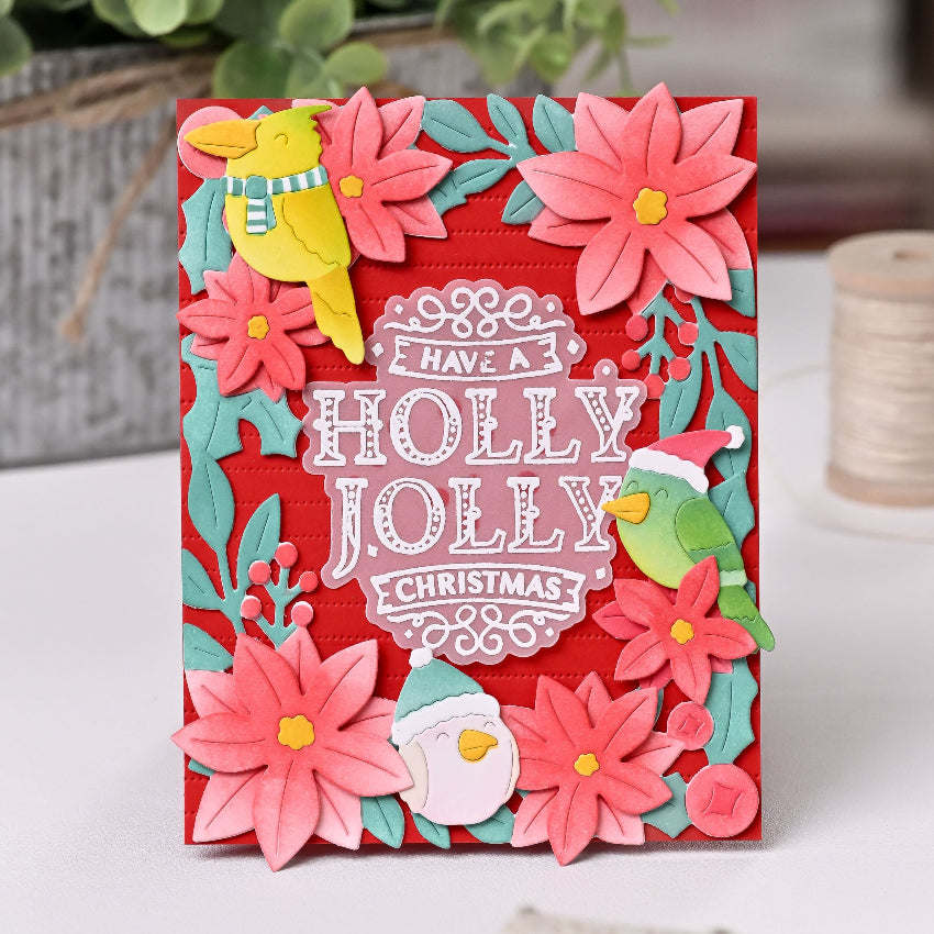Waffle Flower Birdie Friends in Winter Dies 422146 flowers