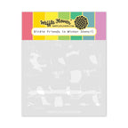 Waffle Flower Birdie Friends in Winter Stencils 422145