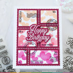 Waffle Flower Birthday Wishes Clear Stamps 421721 hugs inside