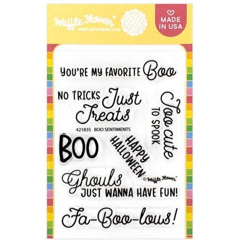 Waffle Flower Boo Sentiments Clear Stamps 421835