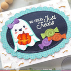 Waffle Flower Boo Sentiments Clear Stamps 421835 cute ghost