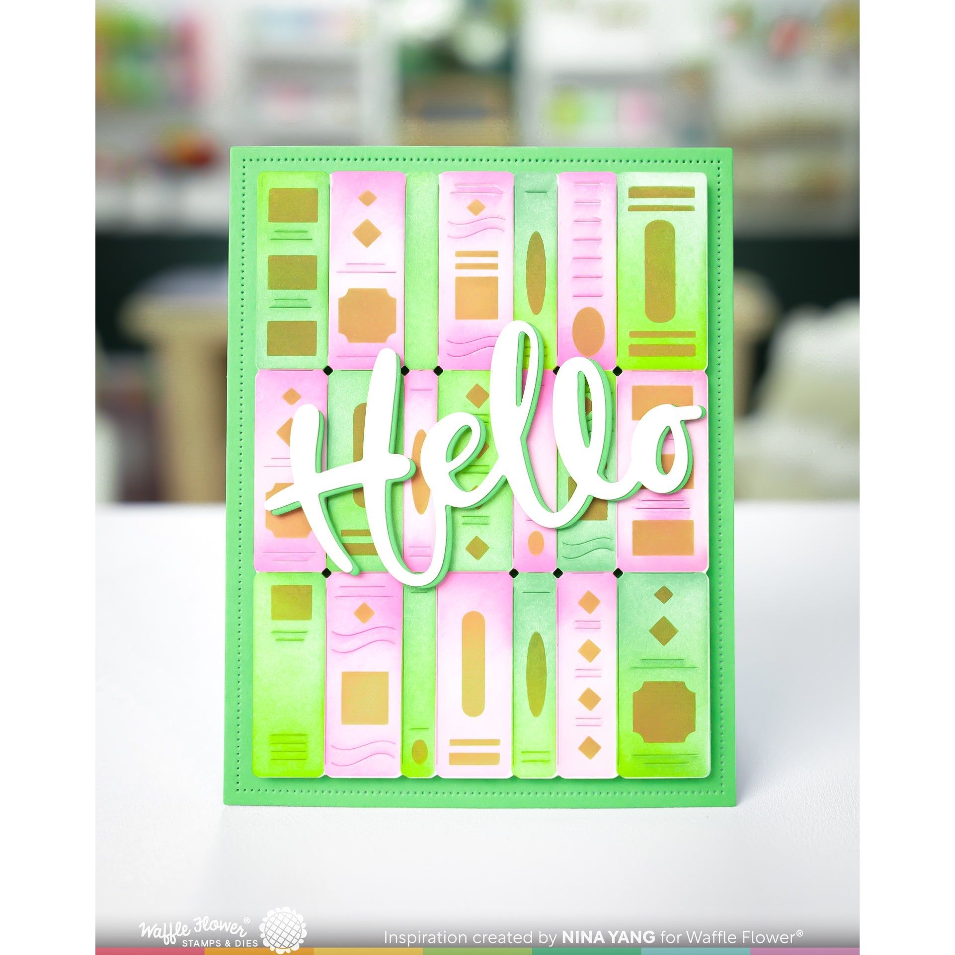 Waffle Flower Bookshelf Panel Coloring Stencils 421919 bright colors