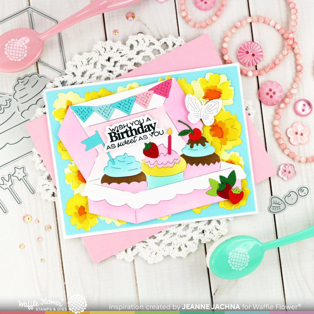 Waffle Flower Boxed Cupcakes Dies 421976 birthday