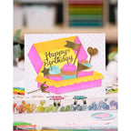 Waffle Flower Boxed Cupcakes Dies 421976 bright colors