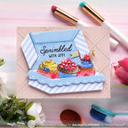 Waffle Flower Boxed Cupcakes Dies 421976 sprinkles
