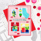 Waffle Flower Brick Wall Texture Die 422522 a little note card