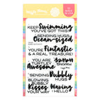 Waffle Flower Bubbly Sentiments Clear Stamps 422465