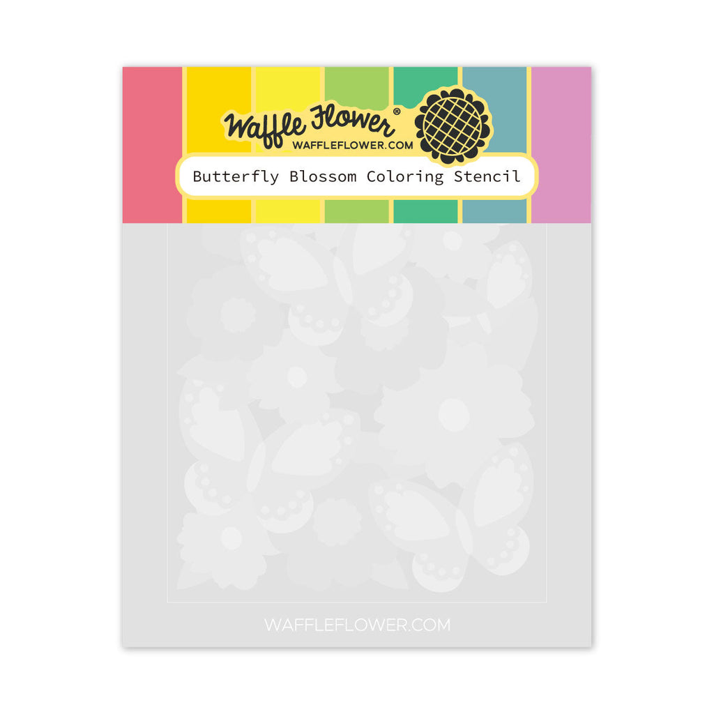 Waffle Flower Butterfly Blossom Coloring Stencils 421925